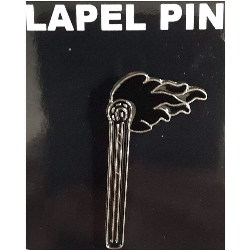 C&D Visionary DSX Lit Match Metal Lapel Pin, Black